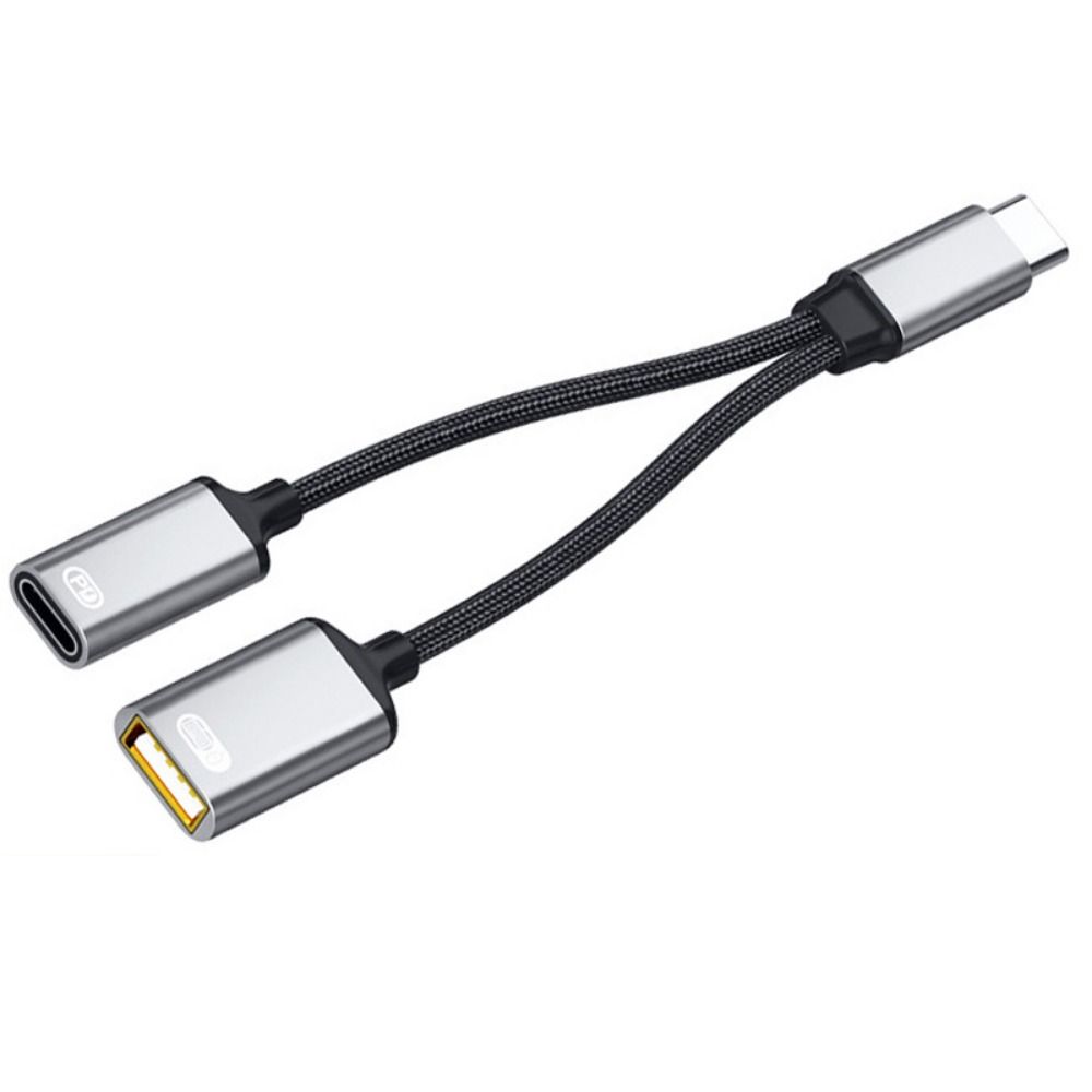 

Клавиатура Мышь 2 в 1 Синхронизация данных Кабель USB типа C OTG Адаптер-конвертер PD Быстрая зарядка 30 Вт