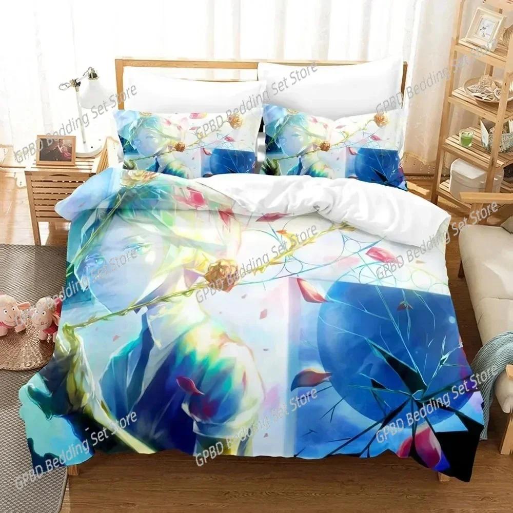 Comforter 3D Print Anime Houseki No Kuni Bedding Set 3D Printed Suitable For Bedroom Kids Home Textile