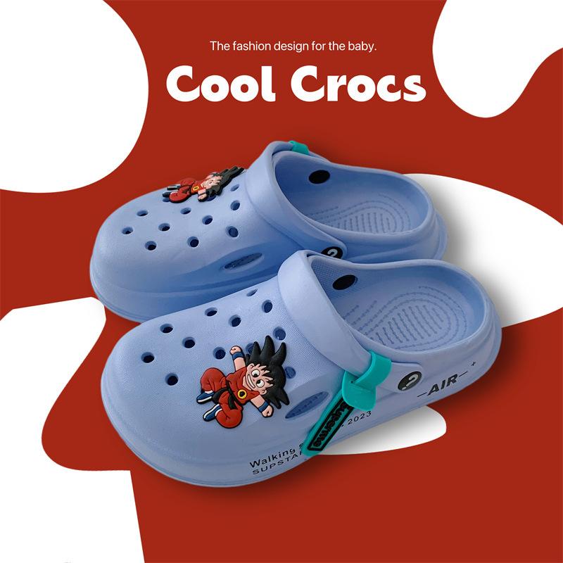 Children's Hole Shoes, Men's and Women's Middle-aged and Older Children's 2025 Summer DIY Durable Non-slip Thick-soled Beach Cute Cool Slippers