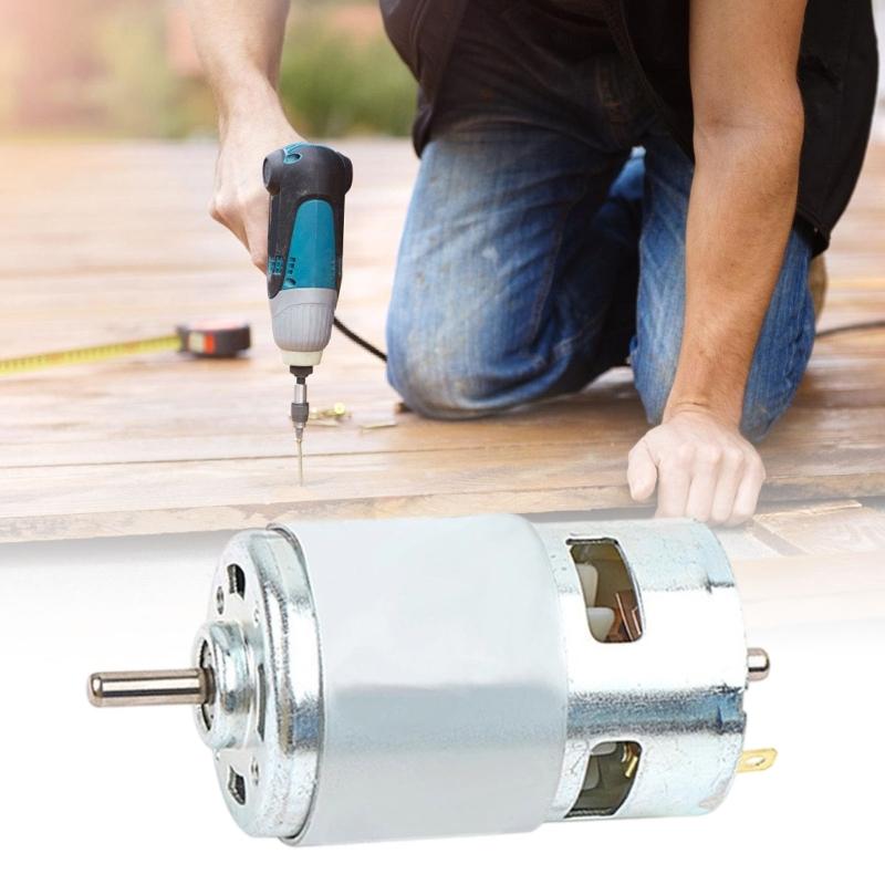 Multi Purpose 775 Round Shaft Motor High Torques 12000RPM Ball Bearing System For Robotics And Power Tool Upgrades