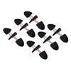 6 Pairs Black Leather Toggle Buttons Duffle Coat Fasteners Buttons