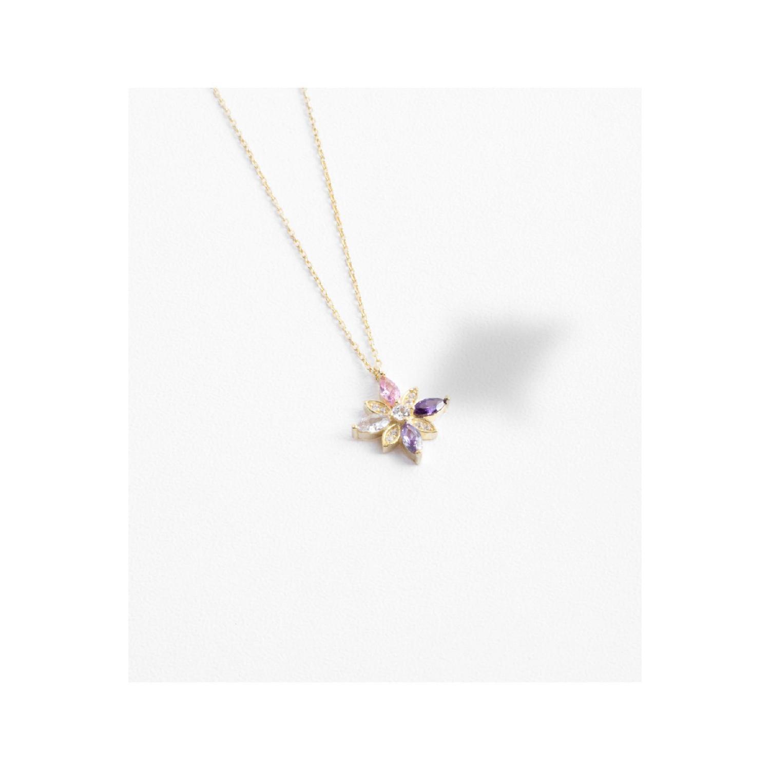 

Срібне намисто Квітка життя . золотий