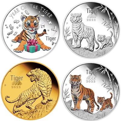 2022 Australische Gedenkmedaille Jahr des Tigers - Tierkreis Handwerksmünze
