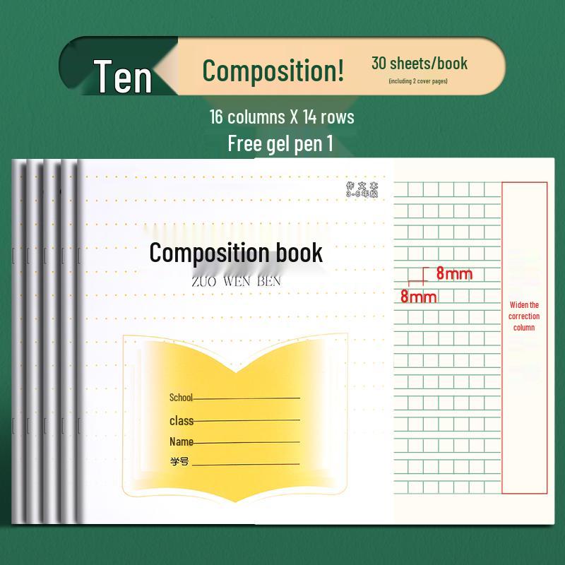 Enhanced Primary School Workbook for Grades 3-6: Language, English, Composition, and Math