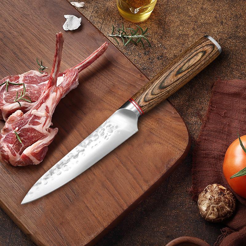 5 Inch Stainless Steel Knife Kitchen Boning Butcher Knife Meat Cleaver Fishing Knife Professional Chef Knife with Sheath