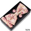 Classic Bowtie Bow Ties for Mens Butterfly Bowknot Pocket Square Cufflinks Suit Set Bussiness Accessories