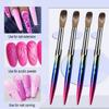 4Pcs/Set Kolinsky Sable Nail Art Brush Set Acrylic Brushe Durable Powder Brushes
