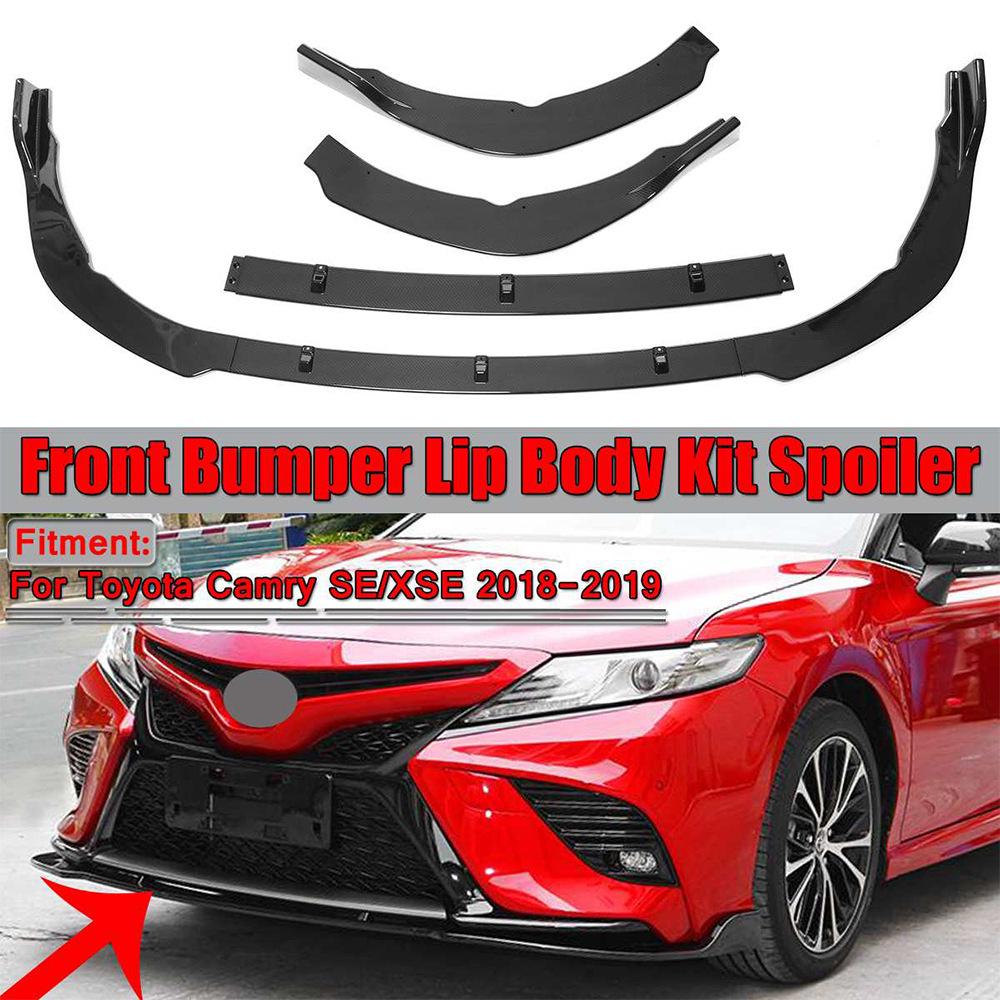 Front Bumper Corner Trim for 2018-2023 Toyota Camry SE Sport Splitter Modification Glossy Black