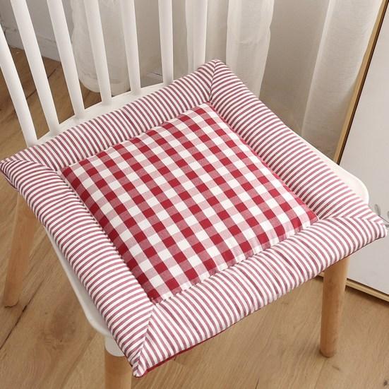 Chair Cushion Soft Comfortable Cozy Breathable Yarn-dyed Relieve Pain Cotton And Linen Ass Dining Chair Tatami Cushion for Home