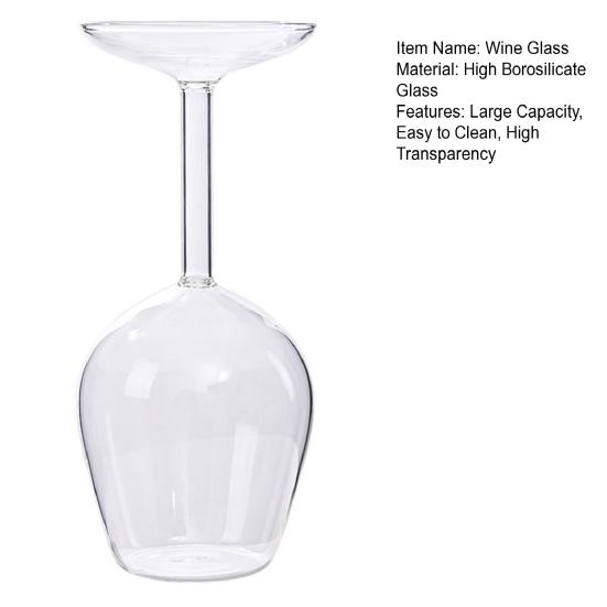 1/2 Stück Weinglas Leicht zu reinigen Spülmaschinenfest Große Kapazität Invertiertes Streifendesign Hoch