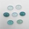 Natural Aqua Chalcedony Oval Cabochon Loose Gemstone Lot 8 Pcs 12*16 MM 63 CT For Jewelry Making