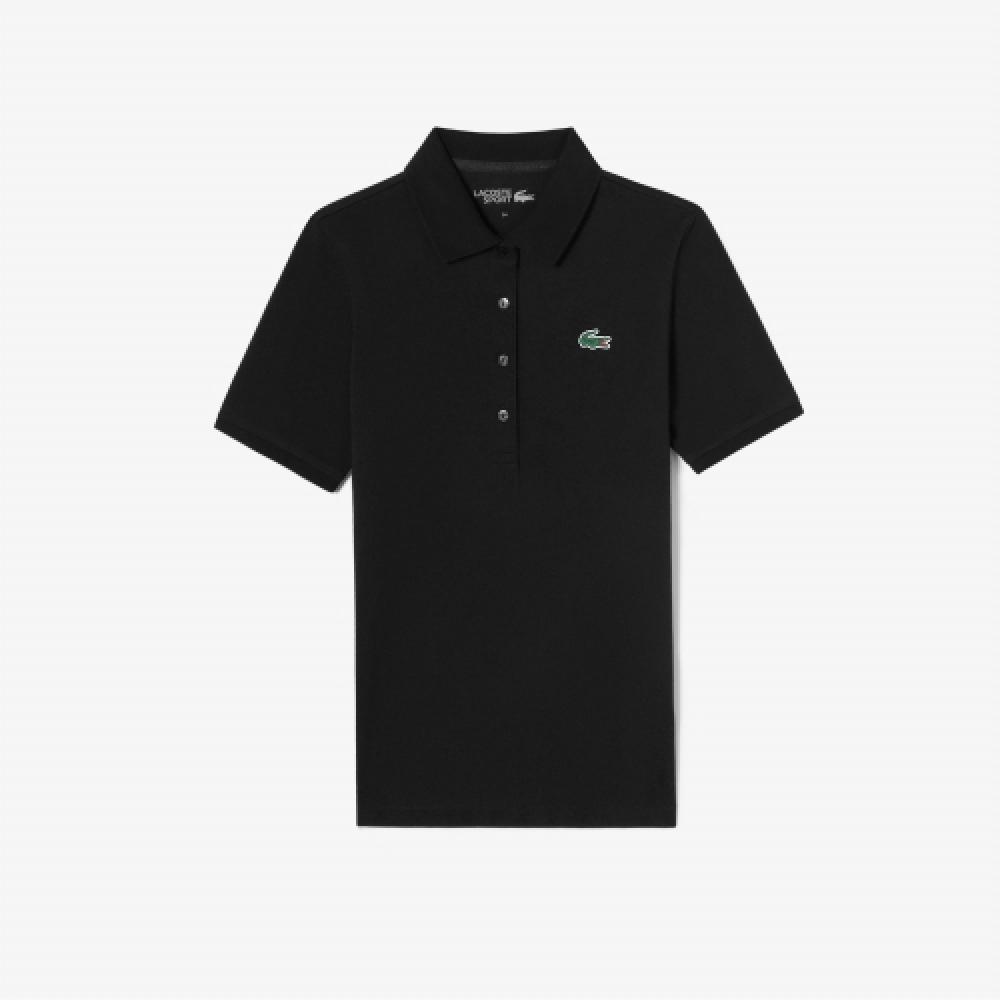 

LACOSTE Женская базовая футболка-поло для гольфа с короткими рукавами [черный]