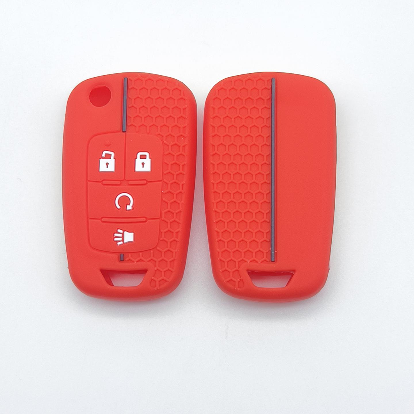 Soft Silicone Key Cover for Buick & Chevrolet: Regal, LaCrosse, Excelle GT, Malibu красный