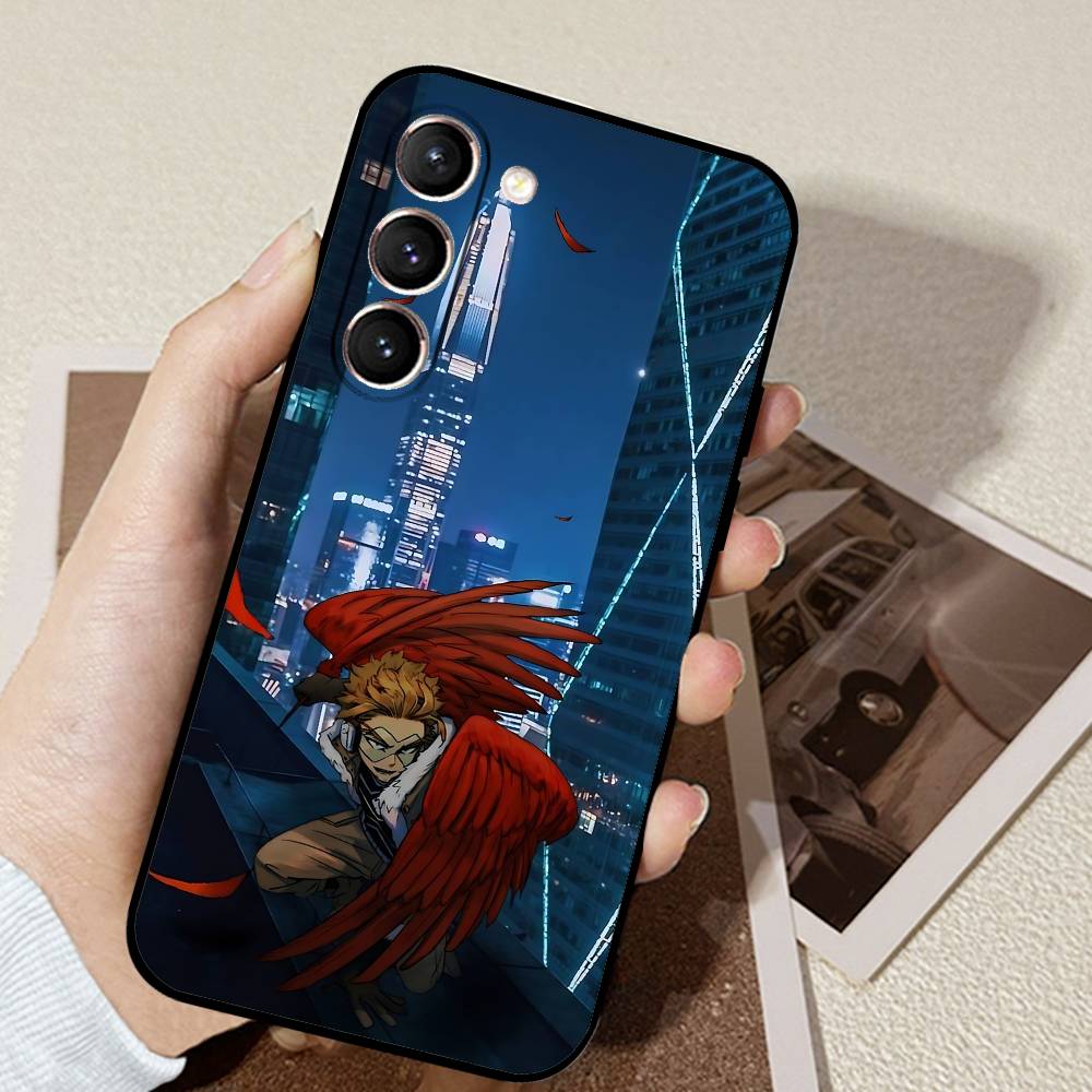Hawks R-BNHA N-MHA Phone Case Black Ultra-thin Shockproof Case For Samsung S24/S25/S22/S30/Note20/Lite/Ultra/5G/Plus/FE S25ULTRA