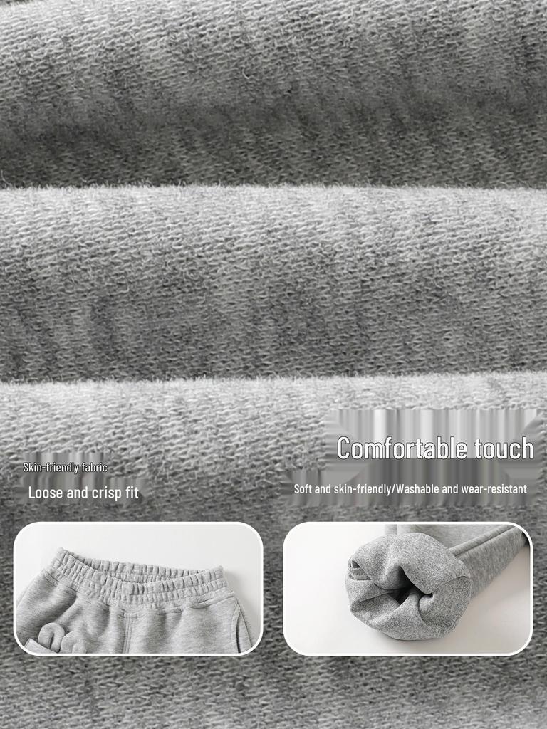 Kaka Panda Kids' Trendy Spring Pants - Unisex Casual Long Pants for Toddlers & Children