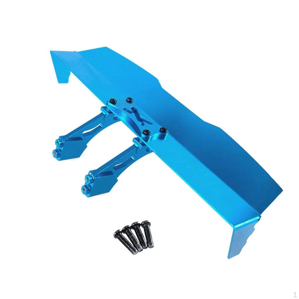 1/16 Scale RC Car Metal Rear Wing Assembly Improved Stability Tail Easy Installation