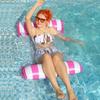 Summer Water Toy Swimming Hammock Foldable Stripe Air Mattress Outdoor Pool Beach Inflatable Float Bed Water Toy for Kid Adult