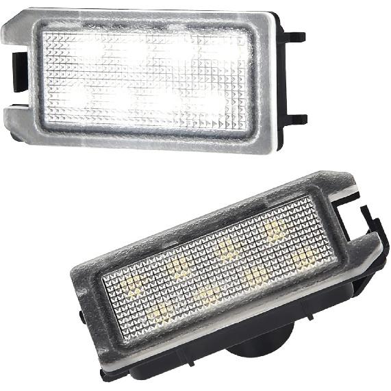 LED License Plate Light Lamp Assembly Compatible with 2014-2021 Grand Cherokee WK 6000K White, Pack of 2