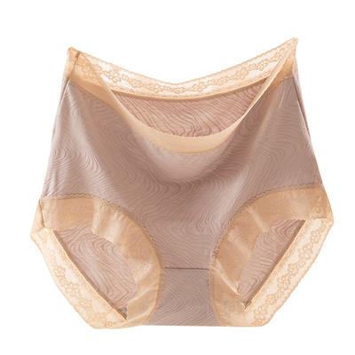 Damenunterwäsche mit hoher Taille, große, nahtlose Unterwäsche, bequeme Unterwäsche, enge, bauchfreie Dreiecksunterwäsche aus Spitze, atmungsaktive Unterwäsche