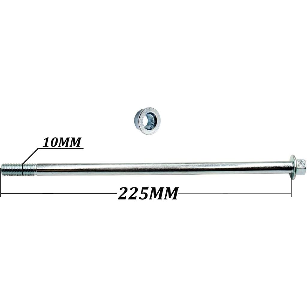 10mm Rim Wheel Axle Bolts Swing Arm Bolt for Dirt Pit Pro Bike Motorcycle (AXLE LENGTH 225mm)