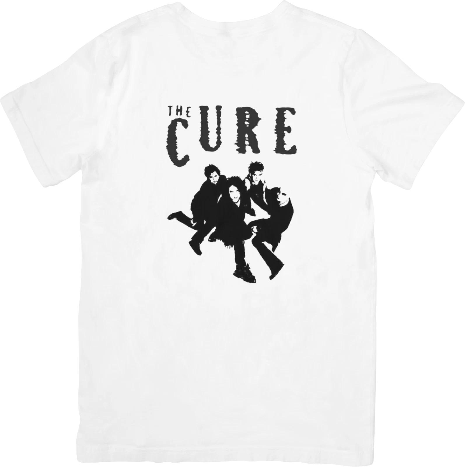 

The Cure Музыкальная футболка из качественного хлопка для мужчин и женщин, белая. M