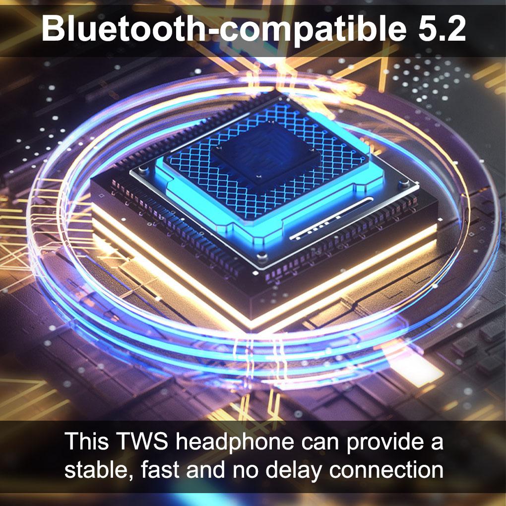 New Wireless Headphones 5\.2 Earphones Sports Waterproof Headsets Gaming with Microphones