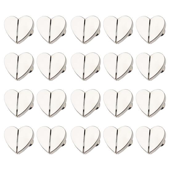 2/4/12/20Pcs Love Heart Curtain Magnet Closure Prevent Light Leaking Magnetic Curtain Clip Heavy Duty Alloy Thin Drapery Curtain Weight Magnet Holder