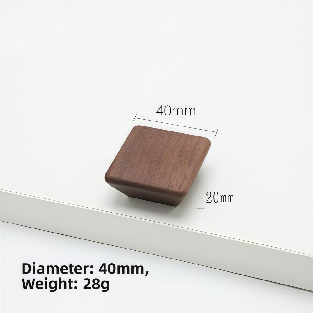 Nordic Style Cabinet Knob Handle Wooden Round Wardrobe Drawer Handles Square Solid Wood Lockers Knob Handle Cabinet Doors