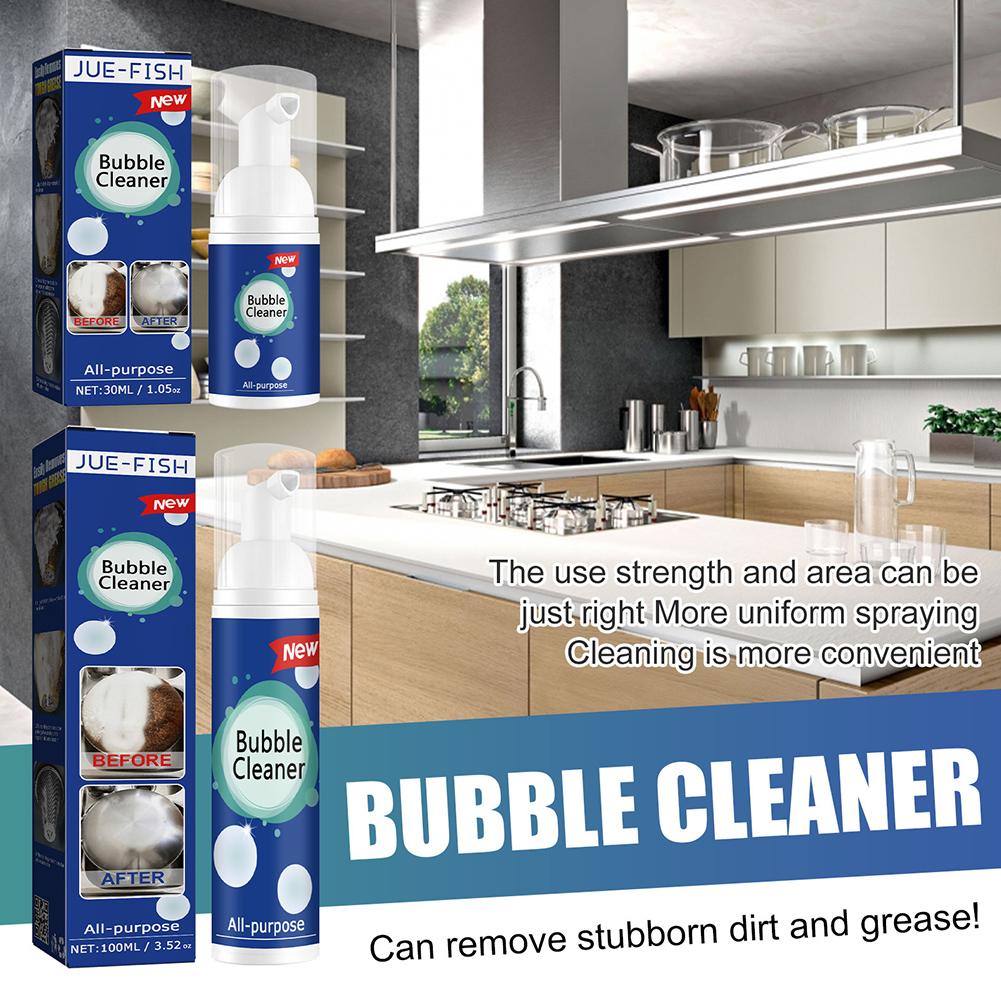 30ml/100ml Oil Stain Bubble Cleaner Multi-Purpose Foam Cleaner Oil Stain Remover for Kitchen Hood and Ware for House Cleaning