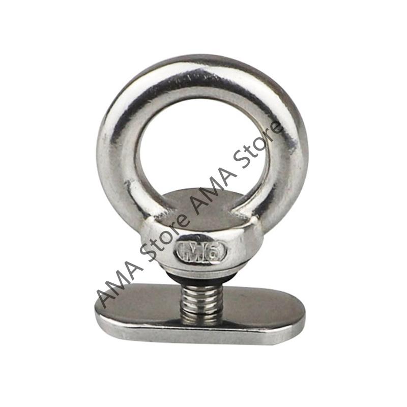 

X7JF Marine Slide Locking System Track Mount Tie Down Eyelet Stainless Steel