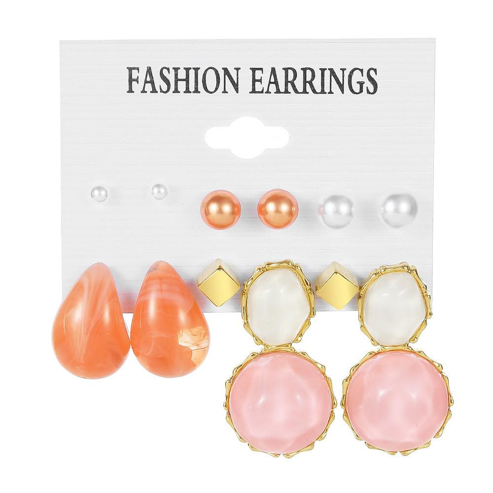 

JMXD- Набор серег-подвесок Y2K с бабочками и жемчугом, Ретро серьги-капли из сплава и смолы, Минималистичные изящные пусеты, Гипоаллергенный эстетичный набор украшений в подарок alloy