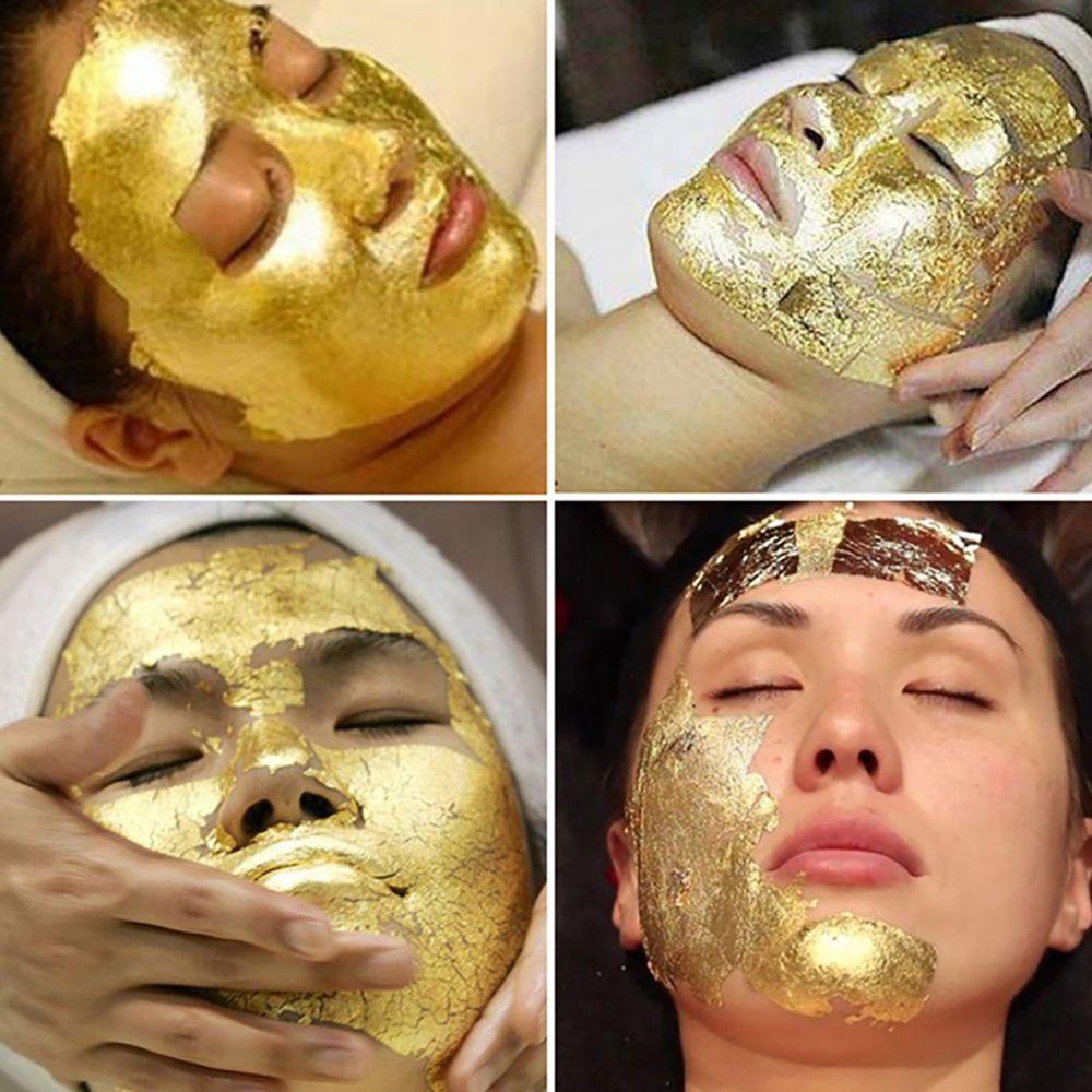 Home Decoration Craft Paper Skin Care Gilding Stickers Facial Mask Gold Foil Sheets 24K Gold Leaf