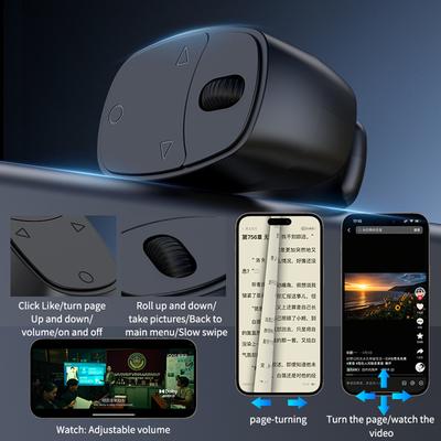 Scrolling Wireless Finger Shutter Remote Control Page Turner Mobile Phone Controller Bluetooth Camera Shutter Selfie for Travel