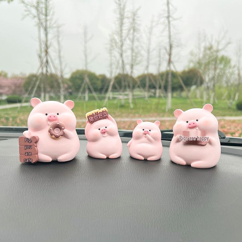 Cute Pig Nannan Car Interior Ornament - Creative Decompression Decor for Women