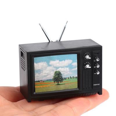 1:12 Dollhouse Miniature Television Tv W/Picture Doll House Furniture Model Toy
