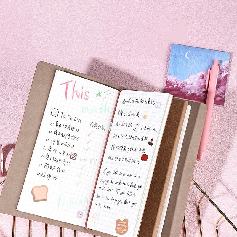 Vintage Embossed Lace Strap Notebook A6 Morandi Portable Journal Travel Book Diary Stationery School Supplies