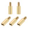 M4 Spacer Male-Female 12mm+6mm Set of 5 Brass Hex