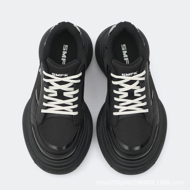 

SMFKRIPPLE Жіночі спортивні туфлі на високих підборах з сітки - Дихаючі, на товстій підошві, що збільшують зріст, повсякденні зимові туфлі. 38