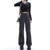 Women's Quick-Dry High-Waist Wide-Leg Work Pants, Windproof and Casual for Autumn/Winter 2024