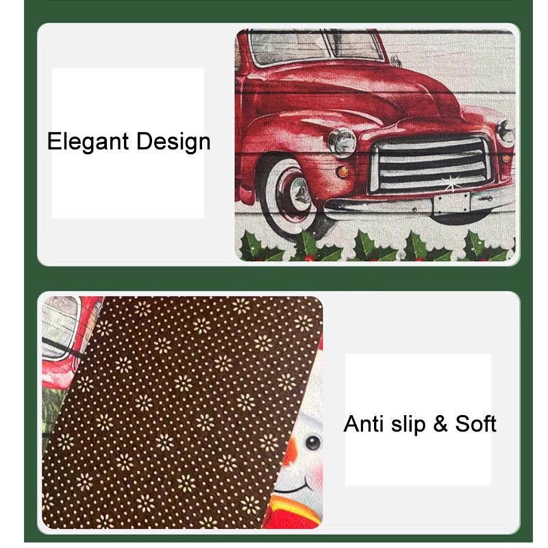 Vánoční dekorace Podložka na podlahu Vstupní dveře Ložnice Vana Toaleta Protiskluzová podložka Koberec 2024 Veselé Vánoce Navidad Nový rok dárek