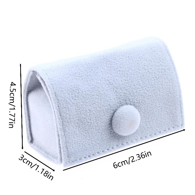 Soft Velvet Jewelry Pouch Mini Portable Ring Bag Jewelry Case With Snap Button For Earrings Wedding Party Travel Gift Packaging