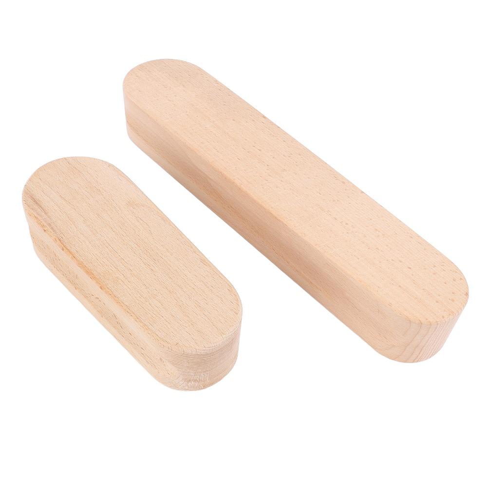 2Pcs Double Side Grooved Sewing Press Block Solid Heavy Wood Seam Presser Clothes Tailoring