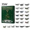 Collector Advent Calendar WWII Aircraft 2025 24-Day Christmas Countdown with Unique Holiday Decor 24 Fighter Warbirds Pendants Miniature Gifts