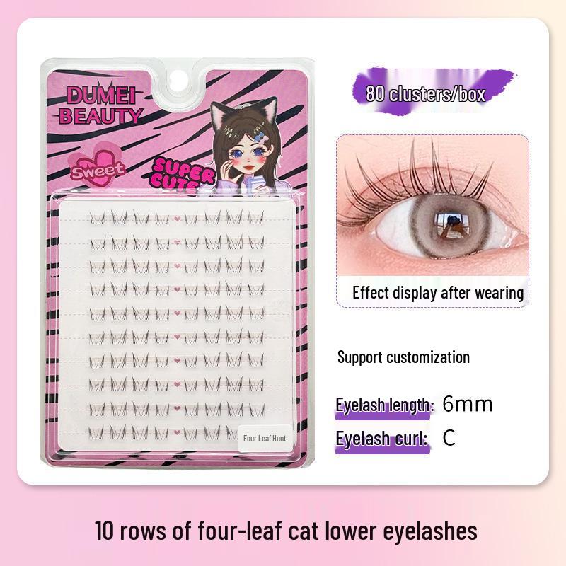 10-Row Autumn Leaf & Sunflower Faux Eyelashes - Flat, Glue-Free