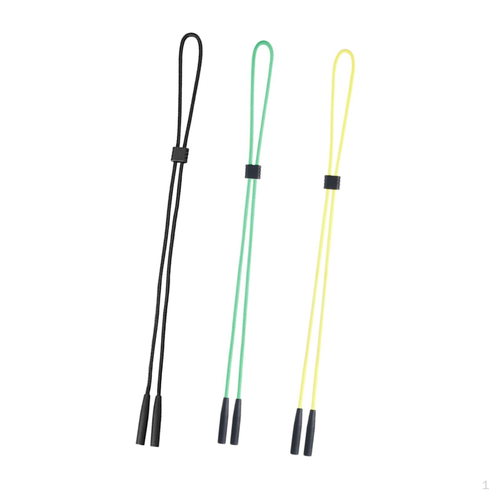 

3 регулируемых ремешка для очков, шнурки для солнцезащитных очков, шейные шнурки для спорта и активного отдыха. Black Yellow Green