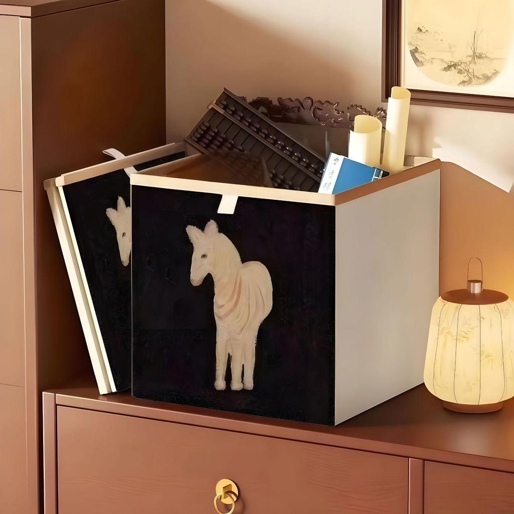 Aufbewahrungskorb aus geflochtenem Imitationsrattan für Spielzeug, Kleidung und Haushaltsgegenstände