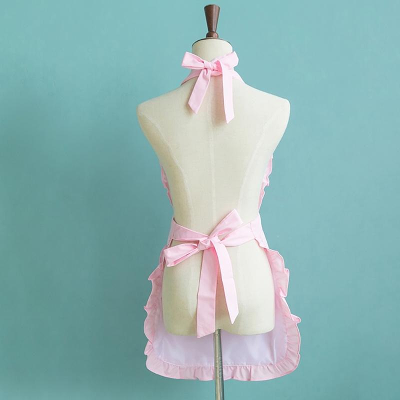 Grembiuli da Cucina Grembiule con Volant Grembiule da Cameriera Grembiule Cosplay da Cameriera Grembiule da Cucina Grembiule da Principessa con Tasche per l'Uso Quotidiano