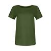Ladies Slim Bottom T-shirt Fashion Casual Solid Colour Round Neck Pullover Short Sleeve Top