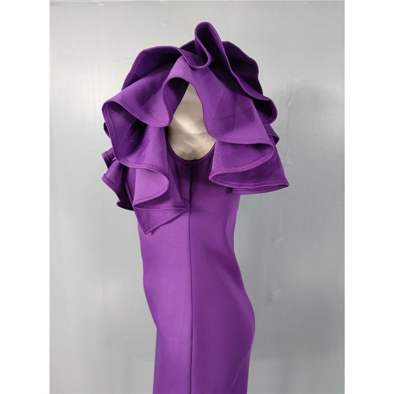 Foreign Trade Order Super High Texture Frill Design Slim fit Flattering Dress Light Space Cotton Skirt Formal Dress Long dress