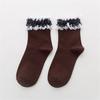 Stylish Lace Ruffle Socks Korean Fashion Comfortable Cotton Material Perfect for Everyday Wear